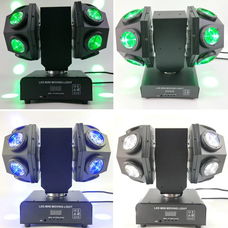 12 Two Arm Moving Head Football RGBW 4 in 1 Strip Stage Light Beam Light Strip Wedding Disco Stage Lighting Brand New LED