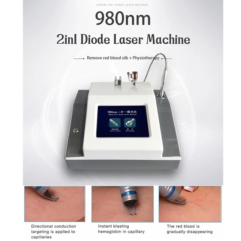 30w Spider Vein Removel Machine 980nm Diode Vascular Removal 2 In 1 Physical  Pain Relief Beauty Tools