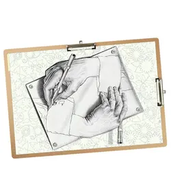 Double-clamp Drawing Board A2 4K Art Drawing Sketchpad Art Supplies Large Clipboard For Artist