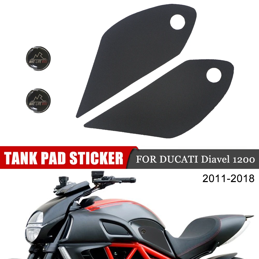 Motorcycle Anti Slip Tank Traction Pad Fuel Grip Side Decal Stickers Protector For Ducati Diavel1200 2011-2018 Diavel 1200 821