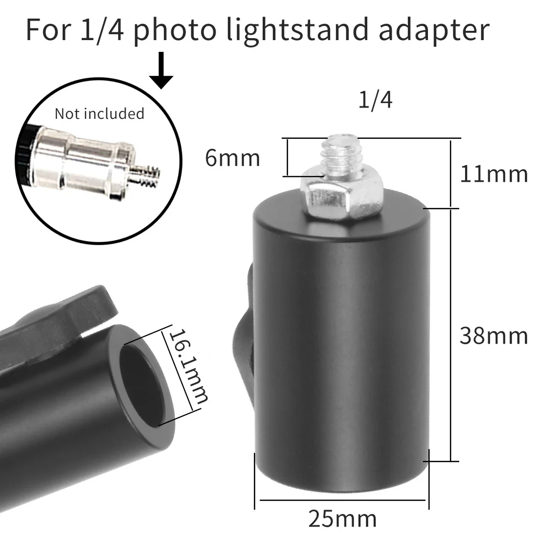 Stativ Licht Stehen Schnelle Adapter Konverter Halterung 1/4 "3/8" Schraube 16mm für Flash LED Monitor DSLR fotografie Zubehör – Detail 25