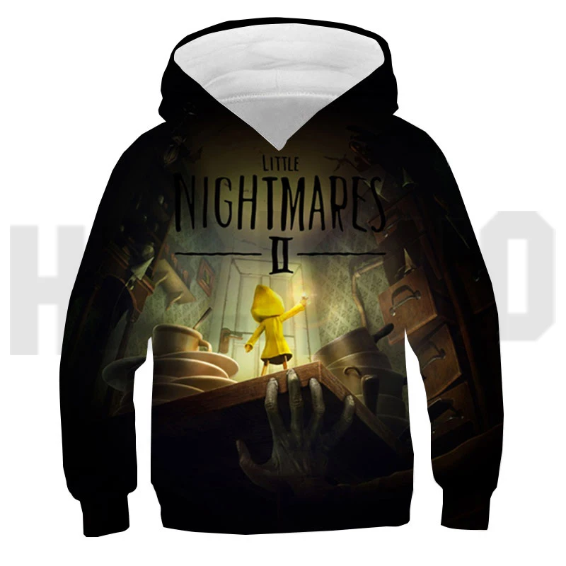 

Популярная игра «маленькие кошмары», 2 толстовки с капюшоном для детей размера плюс, одежда для мальчиков и девочек, Свитера унисекс, пуловеры для детей, уличная одежда Harajuku