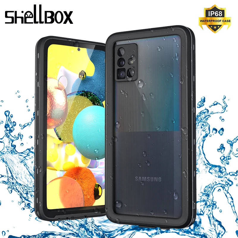 For Samsung Galaxy A51 Cases Shockproof Original Underwater IP68 Waterproof Diving Dust proof Cover For Samsung A51 Full Coque