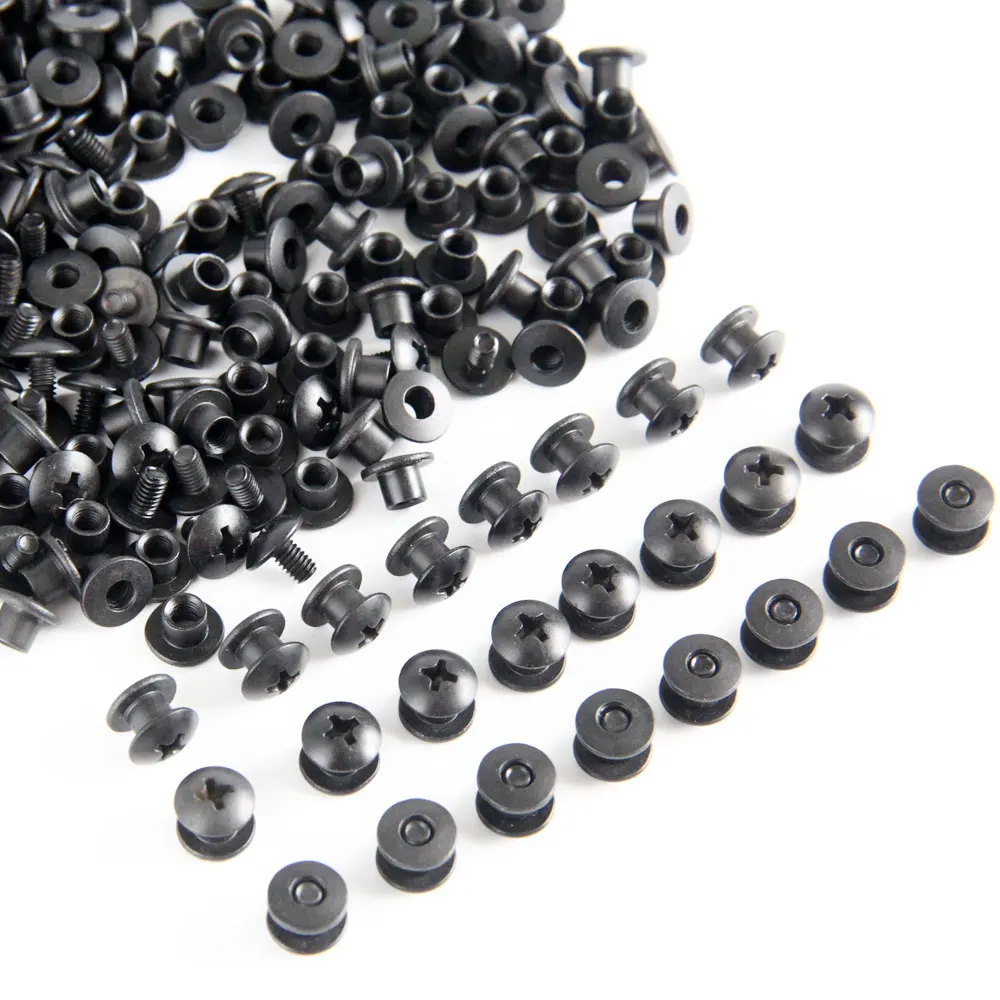 100 Chiếc Thép Bài Ngắn Chicago Vít Chéo Đầu Vít Bộ DIY Kydex Dao Vỏ Bao Da Kẹp Tay dụng Cụ Phần