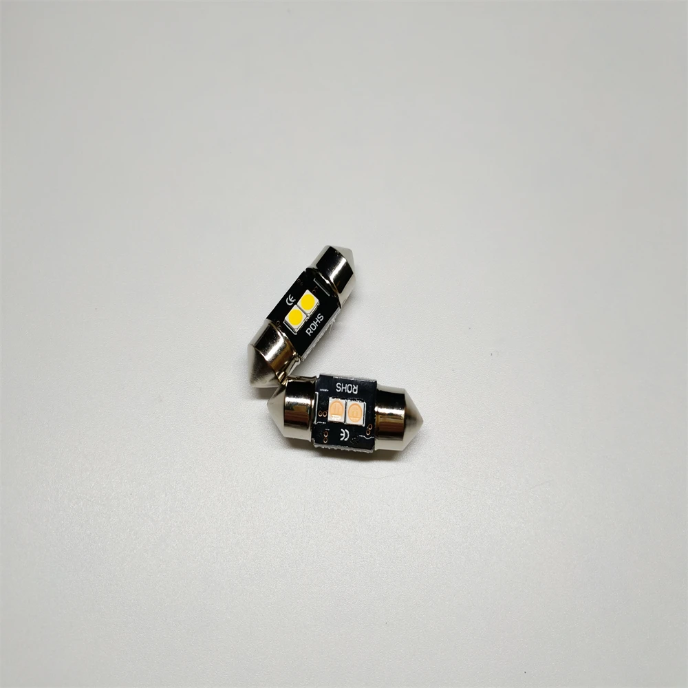 Lámpara de festón LED para Interior de coche, Bombilla de hielo DE3021, 10 piezas, 28MM, para lectura de mapa, parasol, espejo de tocador, color