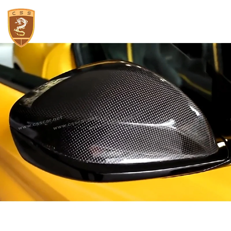 2Pcs Carbon Fiber Side Mirror Stickers For 2017- Ferrari 812 Mirror Covers Mirror Caps Auto Accessories