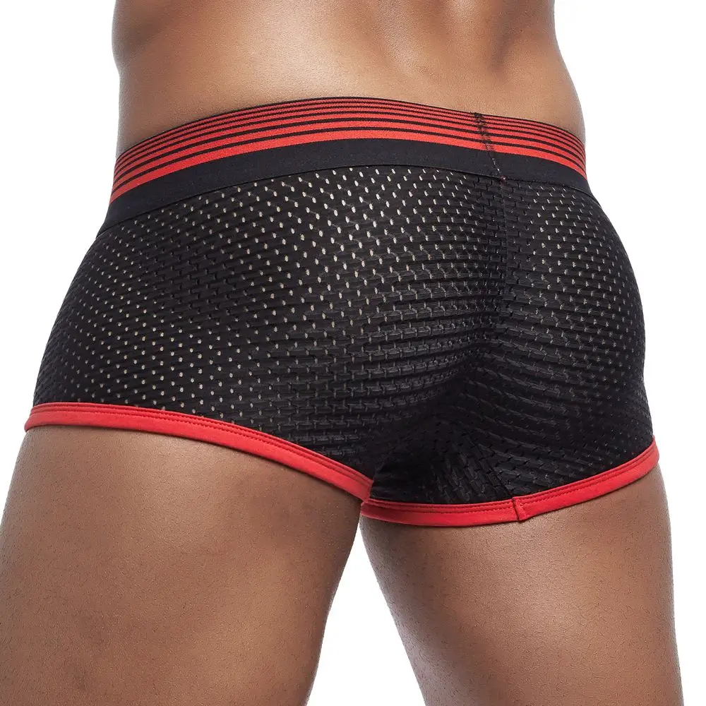 Sexy Boxer Men Underwear Gay Mesh Boxer Homme Breathable Cuecas Masculinas U Convex Pouch Calzoncillos Hombre Slip Boxershorts