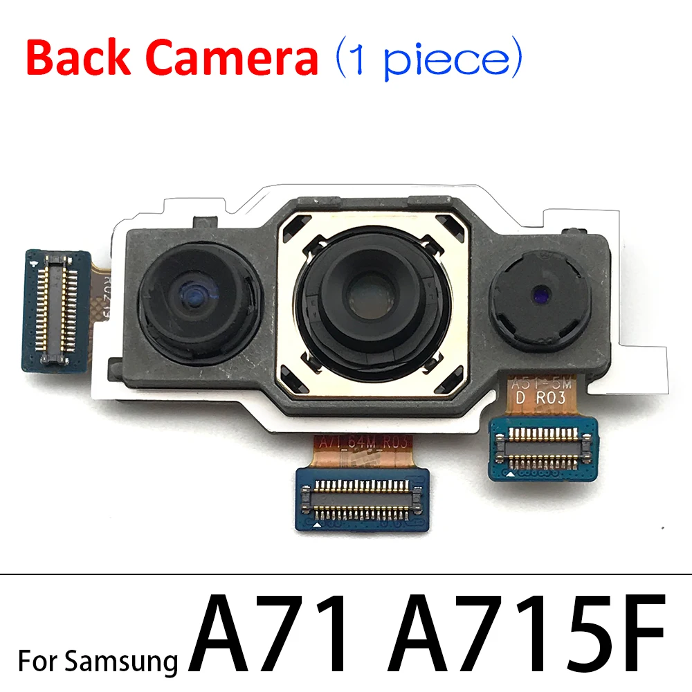 New Front Camera Module For Samsung A11 A21S A31 A41 A71 A10s A20s A50s Main Rear Back Camera Flex Cable Replacement Parts