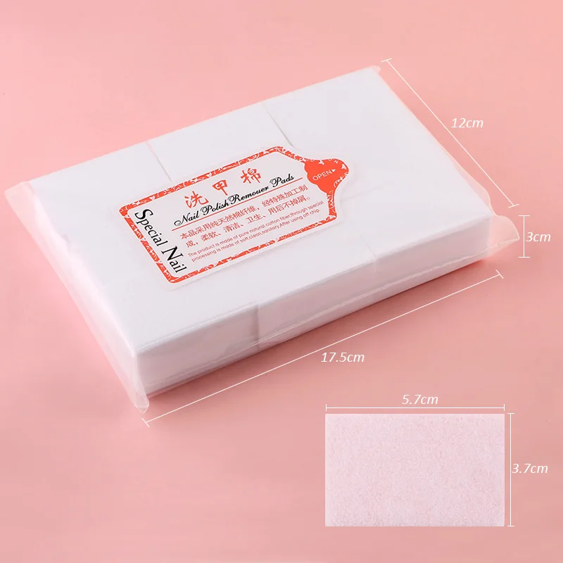 100% algodão unha polonês removedor de lint-livre toalhetes limpador de papel almofada mão guardanapo unhas polonês arte limpeza manicure ferramentas