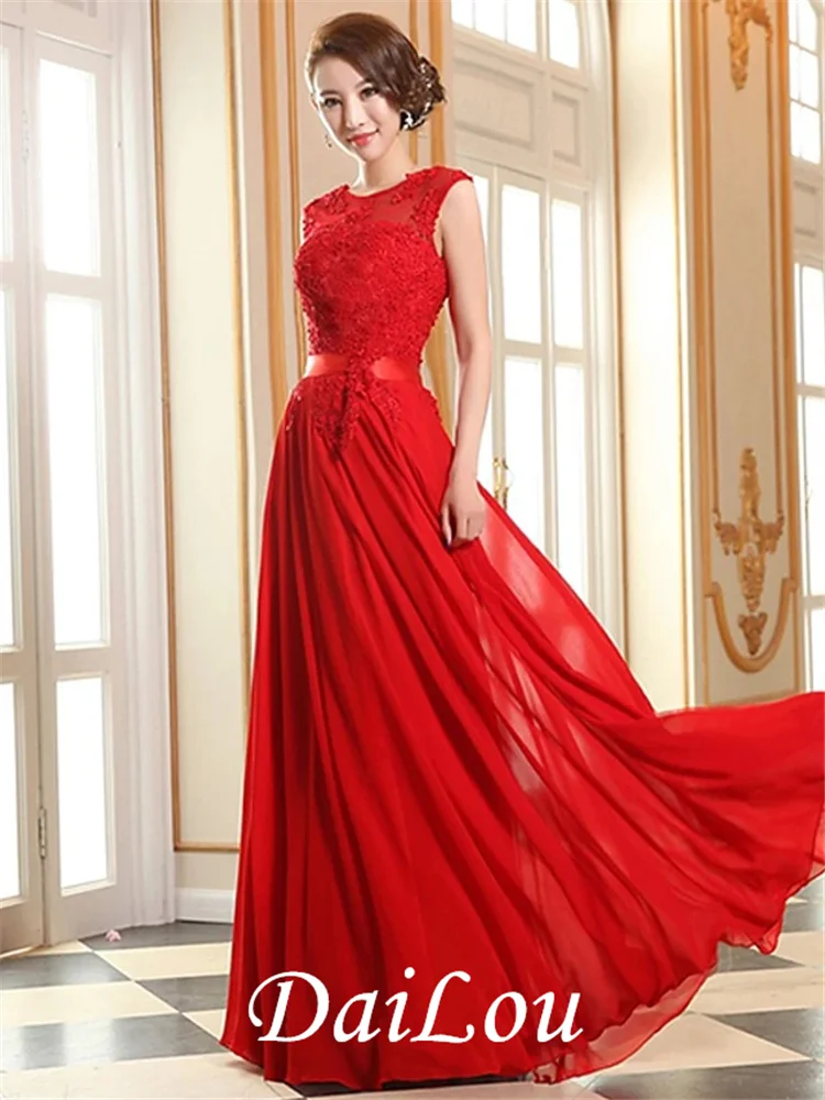 Vestido de noite imperial elegante, vestido ilusão pescoço sem mangas justo renda com apliques 2021