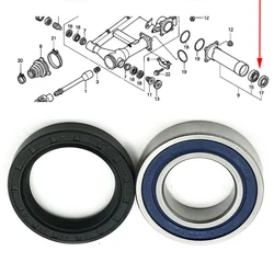 Left Rear Axle Wheel Bearing Seal Hub For Honda Foreman 400 450 500 Rancher TRX