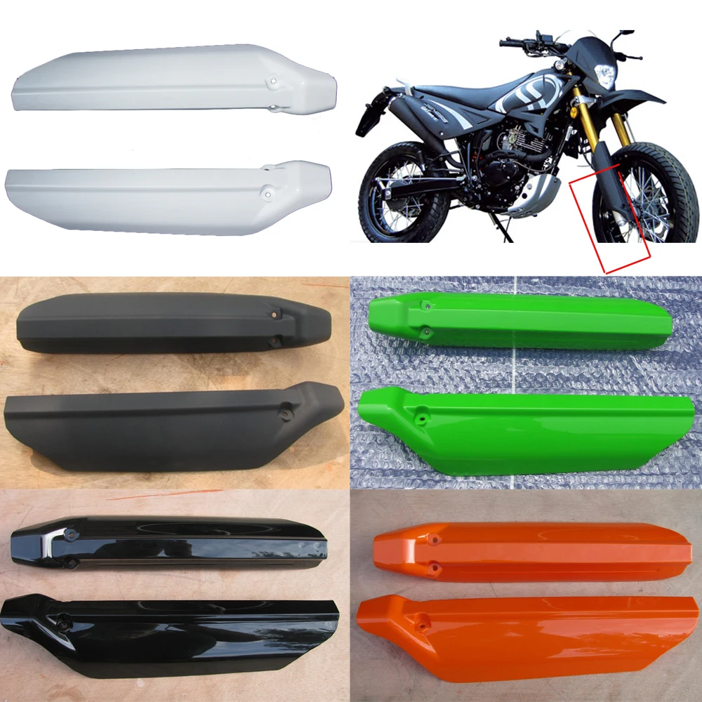 Motorcycle Front Shock Absorber Fork Protective Cover Plastic Shield for Suzuki Qingqi Genesis GXT200 QM200GY Left Right 1 Pair