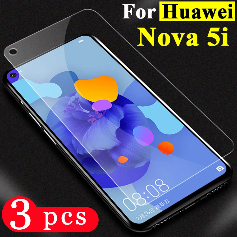 3Pcs 9H film for huawei nova 5 5i pro 5T 5Z 4 4E tempered glass nova 3 3i 3E phone screen protector protective Glass smartphone