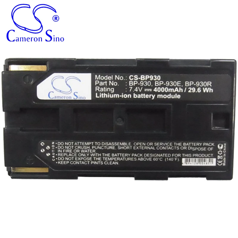 بطارية CameronSino لكاميرات كانون G1000 E2 V75Hi ES8000V MV20 V60Hi ES6500V V420 Optura G35Hi E1 تناسب بطارية كاميرا Canon BP-930