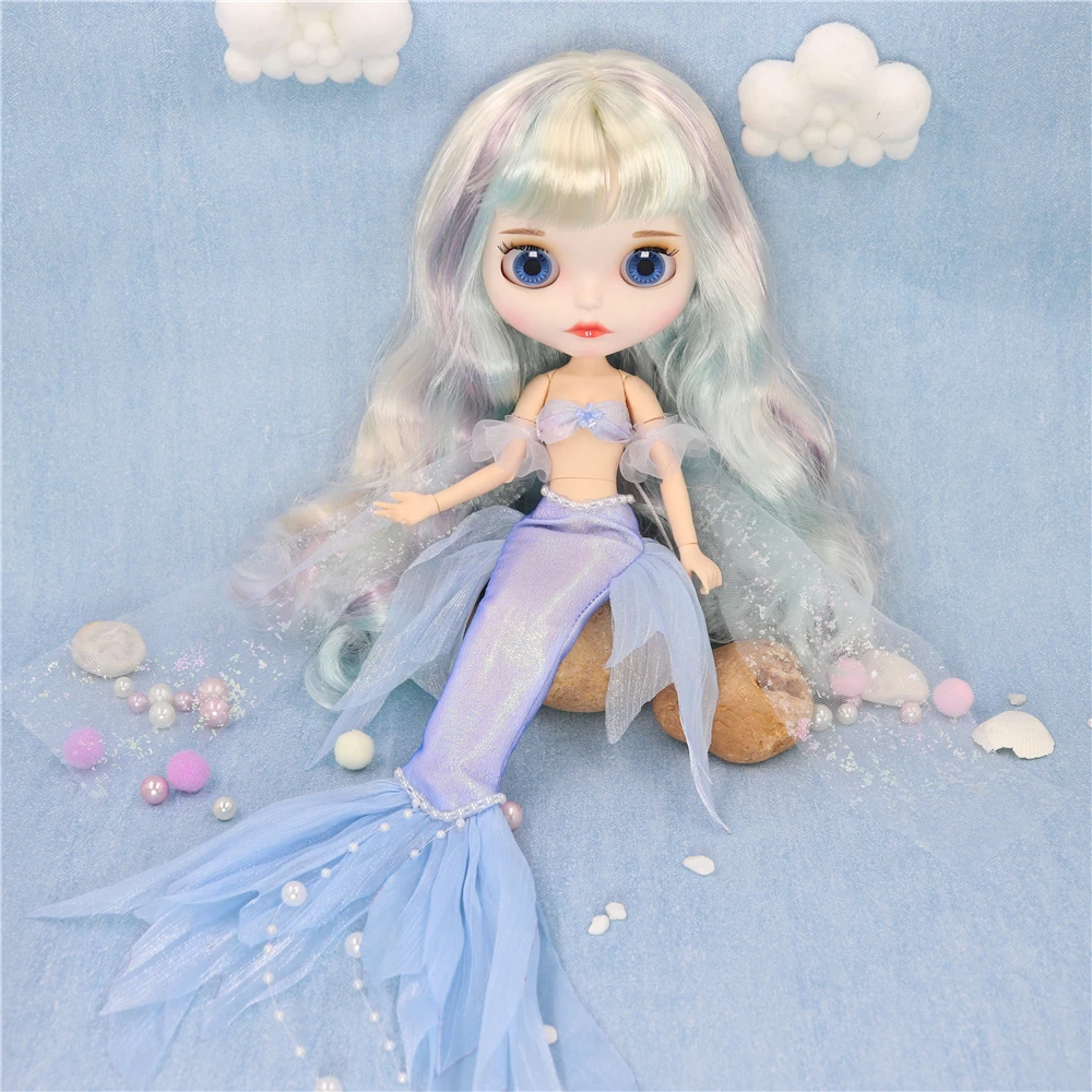 ICY DBS Blyth doll outfits mermaid suit flower dress elegant cheongsam clothes for joint doll toy