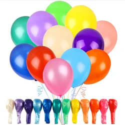 10 Inches 12 Kinds Color of Rainbow Latex Balloons Multicolor Balloons for Party Decoration Birthday Party Arch Supplies