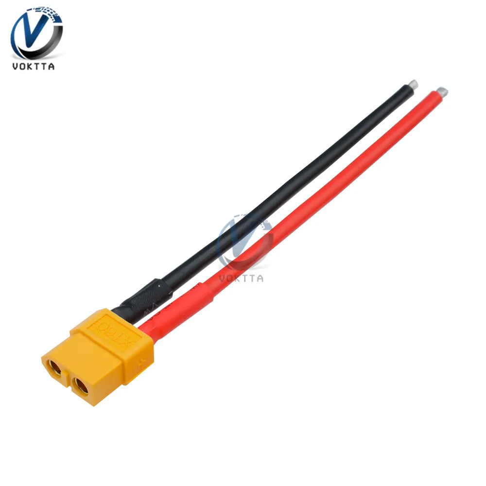 XT60 Female Connector Female Plug Socket Joint Adapter 14AWG 10cm 2 Lead Wire for Battery Quadcopter Multicopter