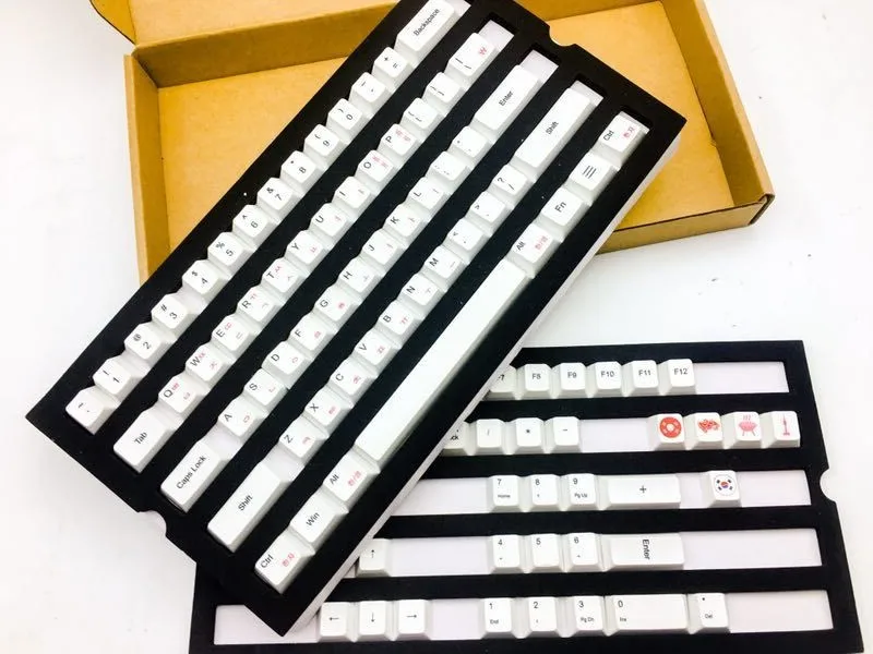 

108 Keys/set PBT Dye-Sublimation key caps Original Factory Height Mechanical keyboard Keycap Japanese Korean Russian Caps