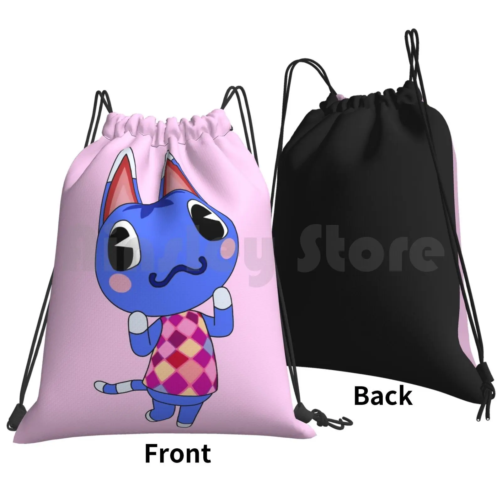 Rosie / Animal Backpack Drawstring Bag Riding Climbing Gym Bag Dobutsu No Mori Population Growing Wild World City Folk New