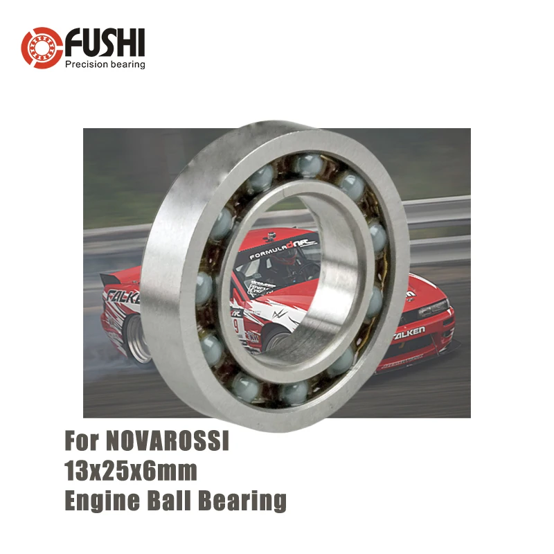 

PX2513EC 13*25*6 mm Engine Ceramic Ball Bearing 1PC ABEC-3 C3 Clearance Polymite Nylon Cage T46 Bearings For NOVAROSSI