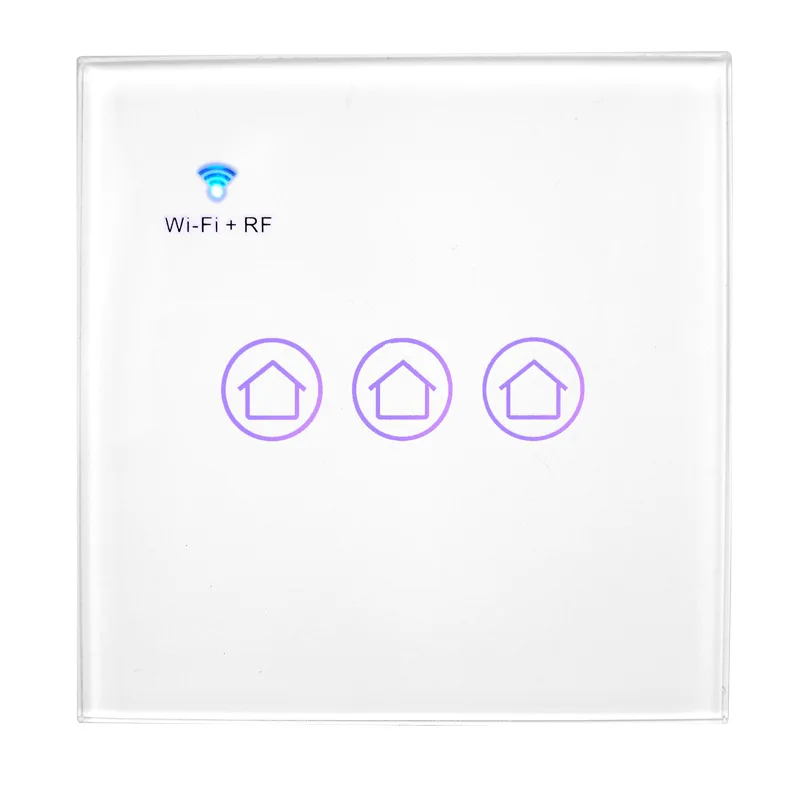 1/2/3 Channel Touch Switch Wall Mounted Wire 2.4G WiFi APP Control Wireless RF Power Saving Switch Tuya Smart Life