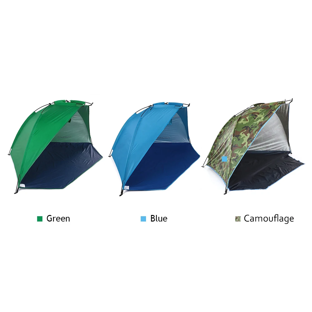 Tomshoo Outdoor Beach Tent Sunshine Shelter 2 Person Sturdy  170T Polyester Sunshade Tent for Fishing Camping Hiking Picnic Park