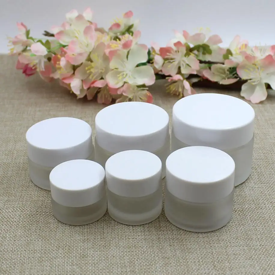 30G frosted glass jar pot tin bottle day night eye mask cream essence serum moisturizer wax gel skin care cosmetic packing