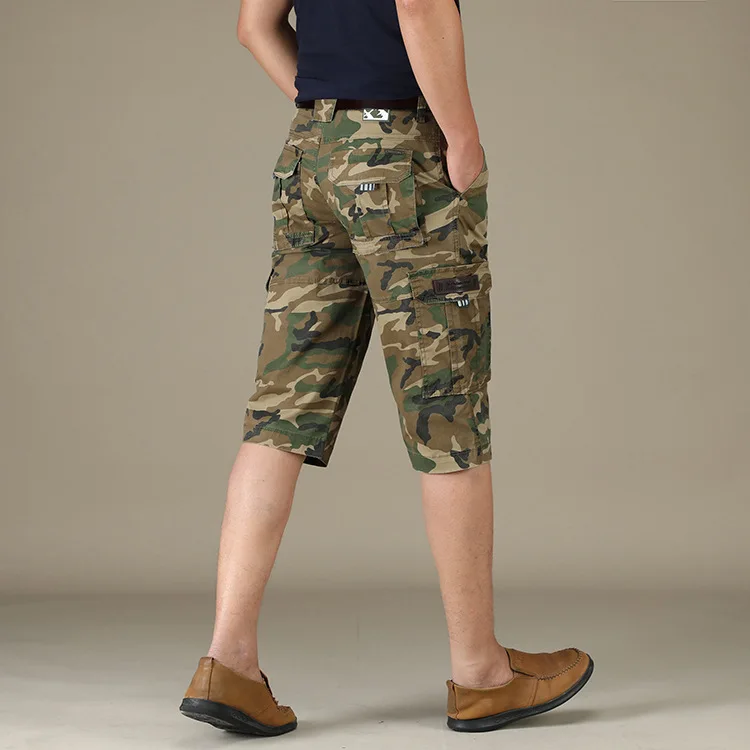 

Size 40 42 44 Mens Casual Shorts Cargo Male Knee Loose Summer Camo Camouflage Military Shorts Men Homme Bermuda 2020