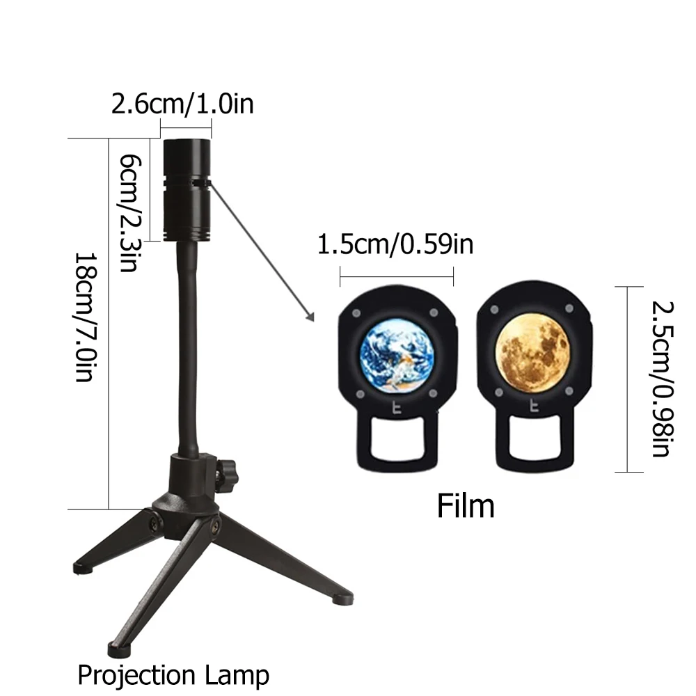 Star Projector Light Moon Lamp Earth Planet Projector Lamp USB LED Novelties 360° Rotatable Decoration for bedroom