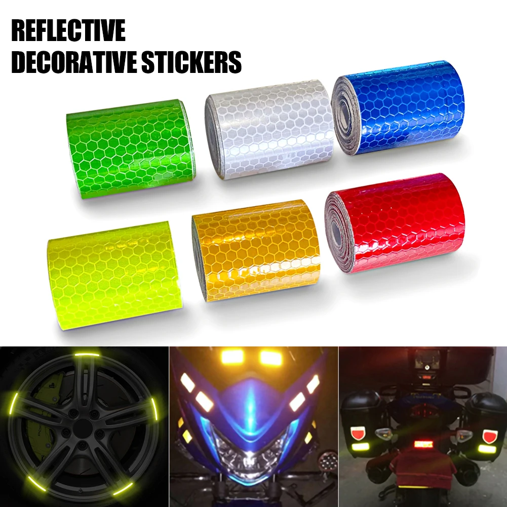 

300cm*5cm Car Reflective Tape Decoration Stickers Car Warning Safety Reflection Tape Film Auto Reflector Sticker on Car Styling