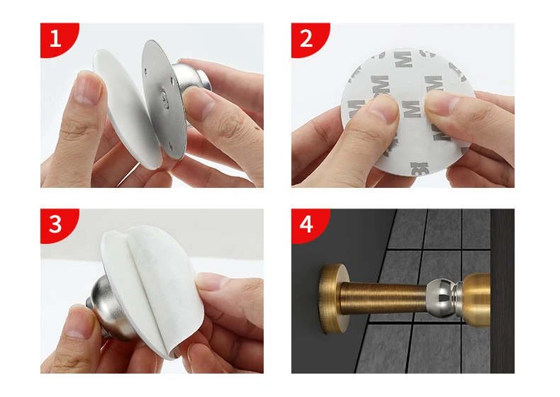 KAK magnetischer Türstopper aus Edelstahl, nicht stanzbar, winddichter Türstopper, Wandmontage, bodenmontierter Türhalter, Türbeschläge – Detail 16