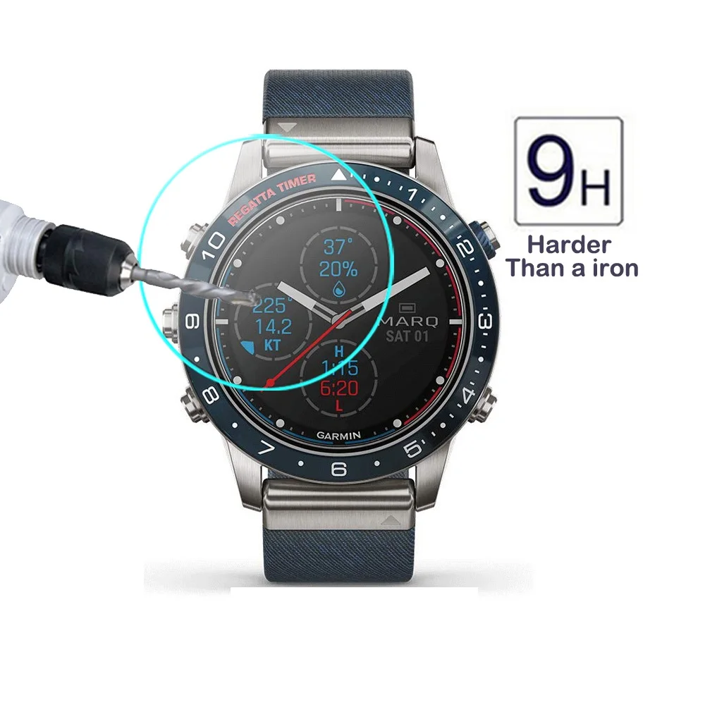 For Garmin MARQ Captain 0.3mm 9H Screen Protector Tempered  Anti-Scratch Glass Film Ultra Clear Anti-Fingerprint