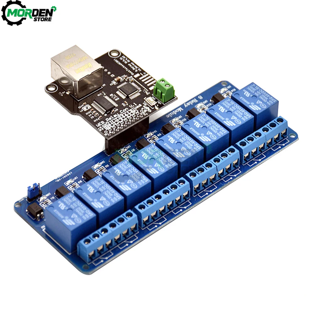 8/16 Channel Relay Is Ethernet Controller Board. RJ45 Interface Ethernet Control Module Lan Wan Network Web Server  Port