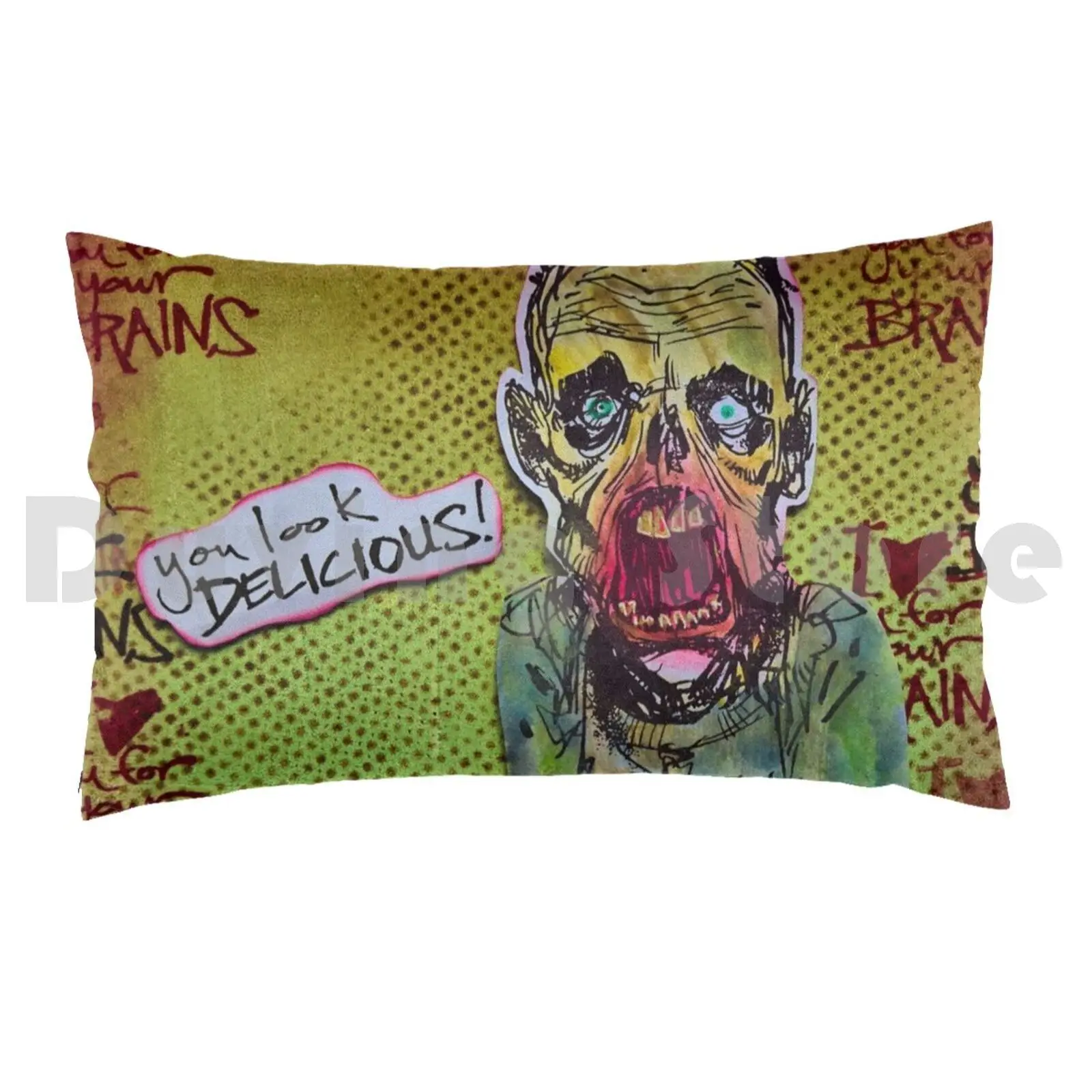 Pillow Case Zombie Crush 3299 Undead Izombie Zombification Braindead Outbreak Apocalypse