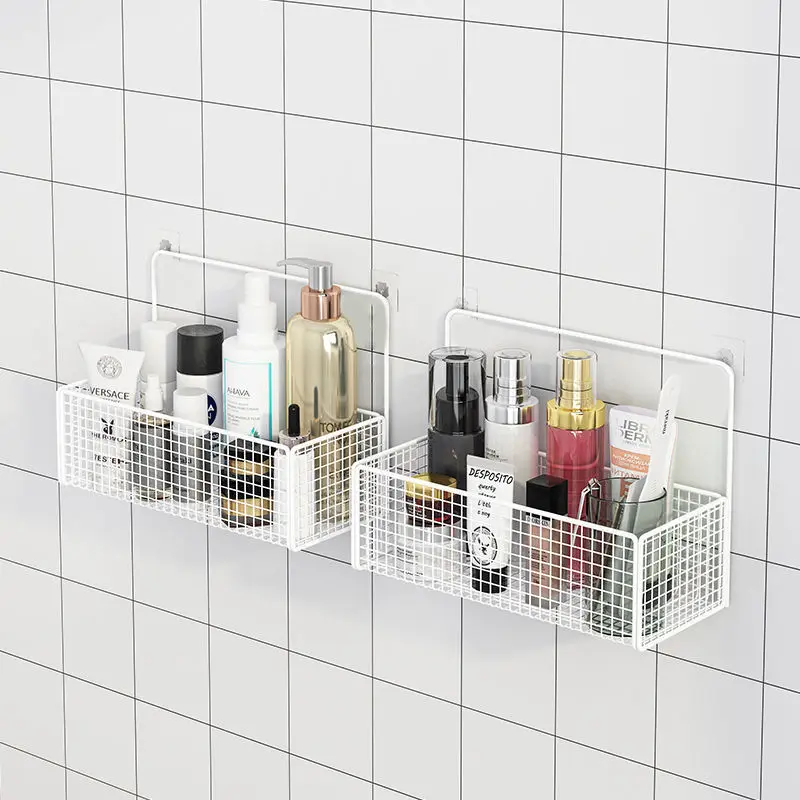 Hanging Bath Shelves Bathroom Shelf Organizer Punch-Free Shampoo And Shower Gel Storage Rack Bathroom Storage Shelf Accessories