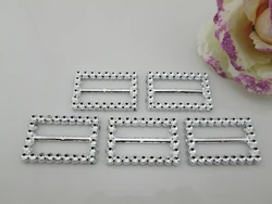 10pcs rectangle rhinestone acrylic buckles for bouquet 23mm