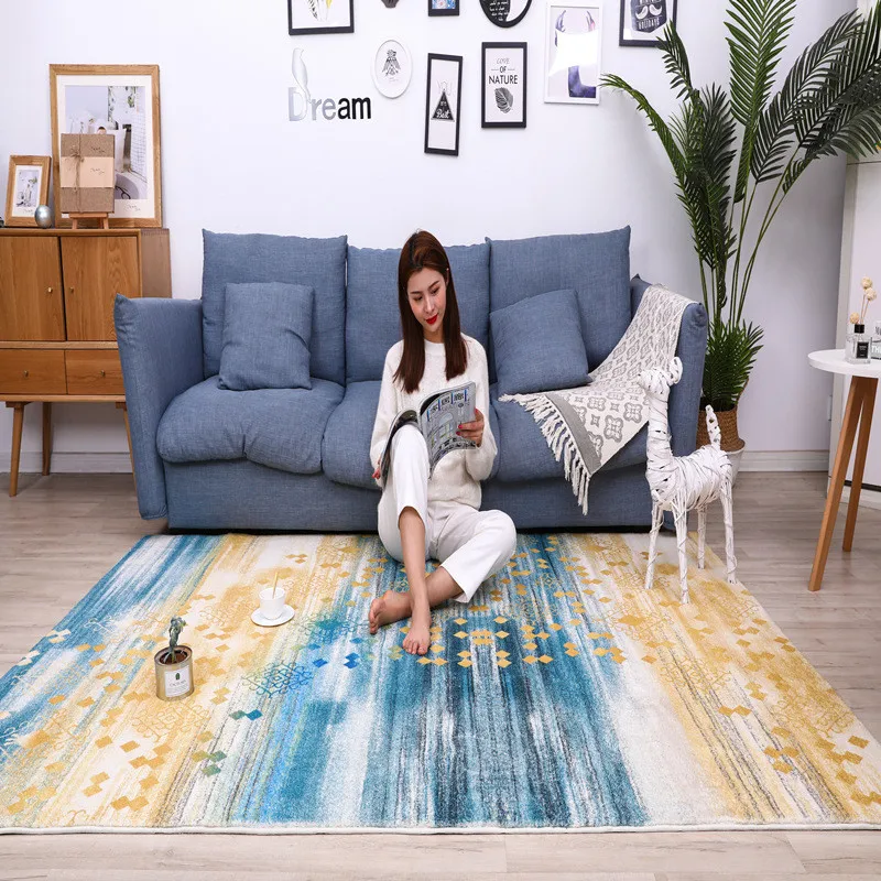 السجاد غرفة المعيشة أريكة كبيرة الطابق tapetes دي سالا غرفة نوم السجاد الديكور سوبر لينة عدم الانزلاق دراسة البساط رقيق الحديثة حجم كبير #4