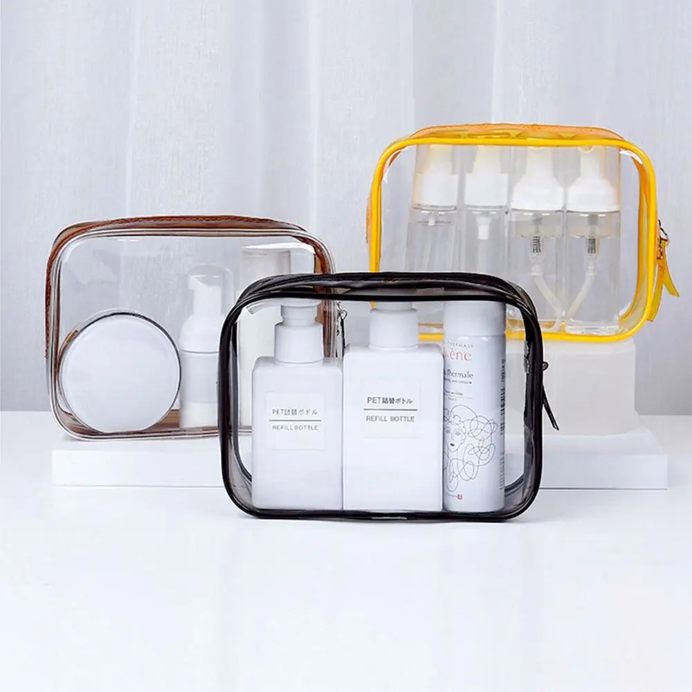 Transparent PVC Bags Travel Organizer Clear Makeup Bag Beautician Cosmetic Bag Beauty Case Toiletry Bag Make Up Pouch Wash Bags