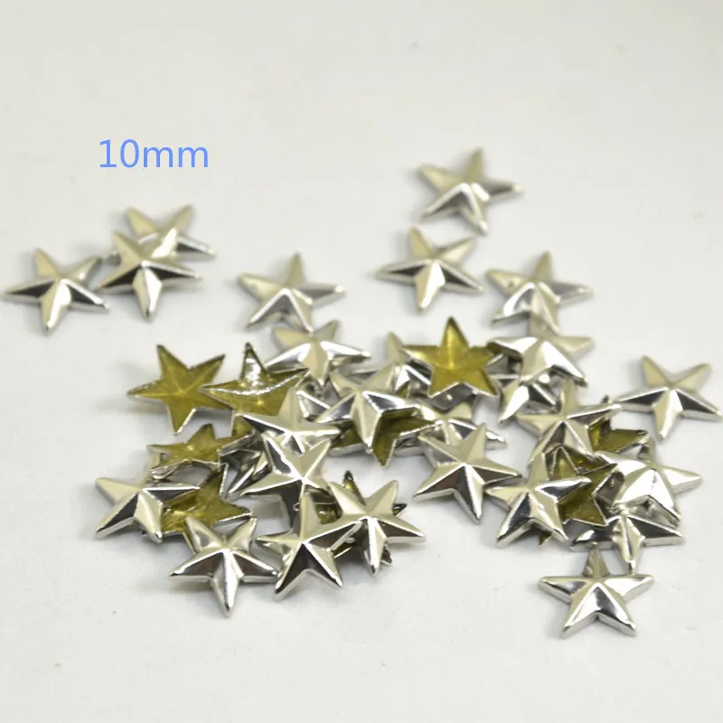 NEW Star Shape Hot fix Rhinestuds Golden Copper Silver For Clothing/shoes/ bags DIY Accessories 8mm 10mm 12MM