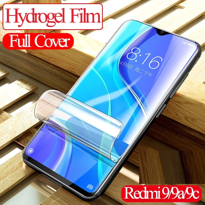 protective glass for xiomi redmi9 redmi-9a hydrogel film full cover xiaomi redmi note 9 s 9pro screen protector redmi 9a 9c film