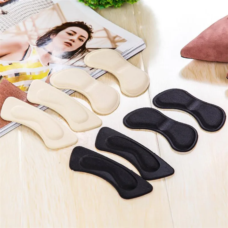 Fashion 2pcs Practical Sticky Fabric Shoes Back Heel Inserts Insoles Pads Cushion Liner Grips High Quality Braces & Supports