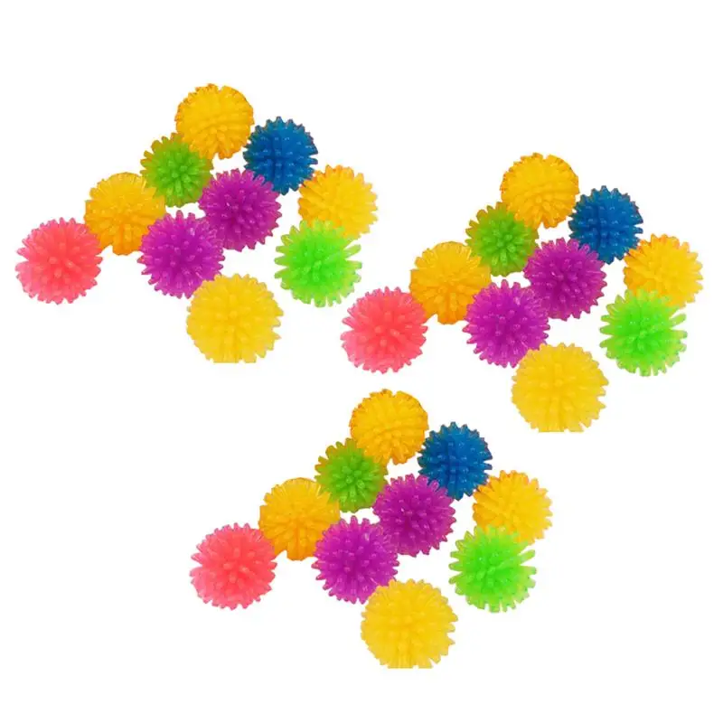 Mix Colors Cat Ball Toys Rubber Interactive Spiky Bite Proof Kitten Toy Ball Chase Toy Pet Supplies Pet Accessories Random Color