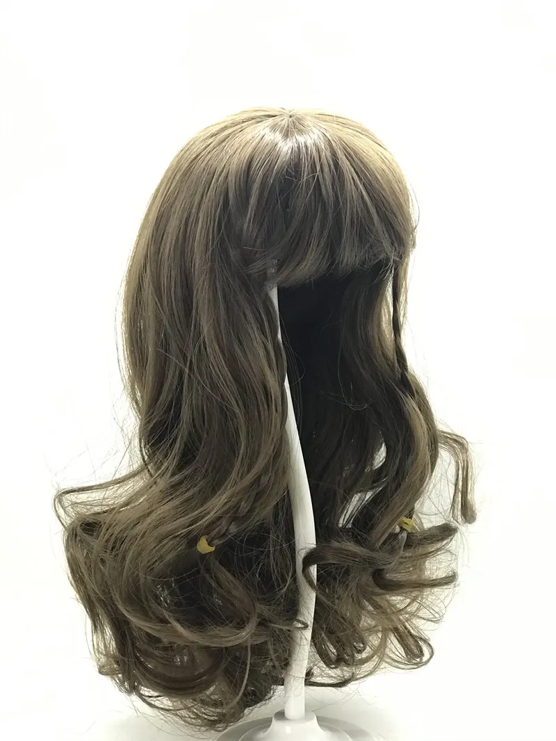 New Brown Curly Hair Wig for 22inch Reborn Dolls, Long Curly Hair for 48-55cm Silicone Reborn Baby Doll Hair Wig