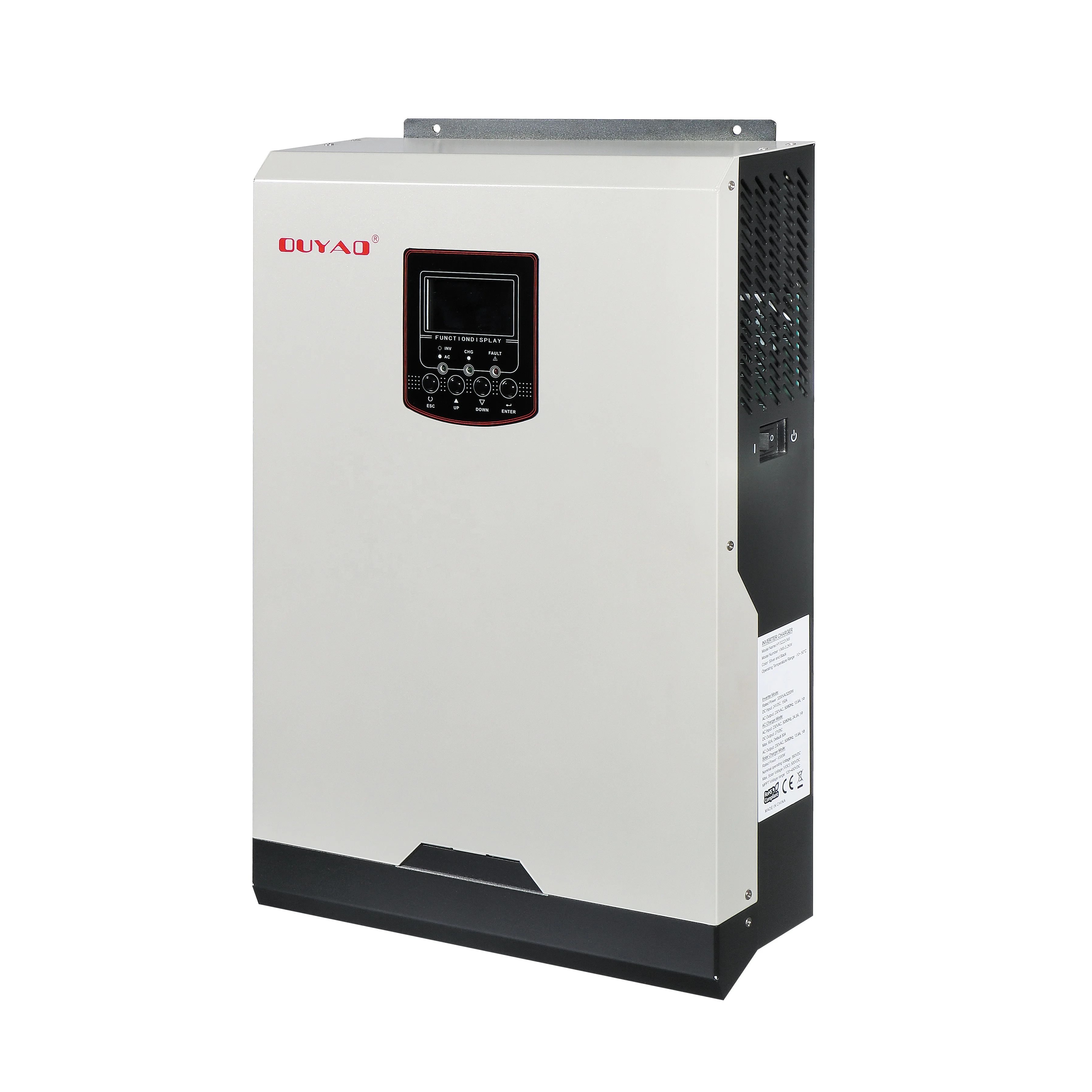 

5kw 48vdc 230vac hybrid off grid solar inverter + 80A MPPT solar charger 5kw solar inverter