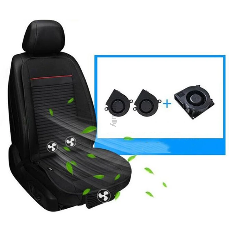 

Summer Fan Cool Seat Cushion 3 Fans Single Cold Pad 12V Cooling Pad for Car Cushions Cool Down Ventilated Seat Cushion b0121