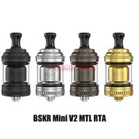 Berserker Mini V2 MTL RTA Tank 22mm 2.5ml/2ml with Dual Slotted Bottom MTL Style Airflow Control Ring 7 Airflow Inserts Vape Pen