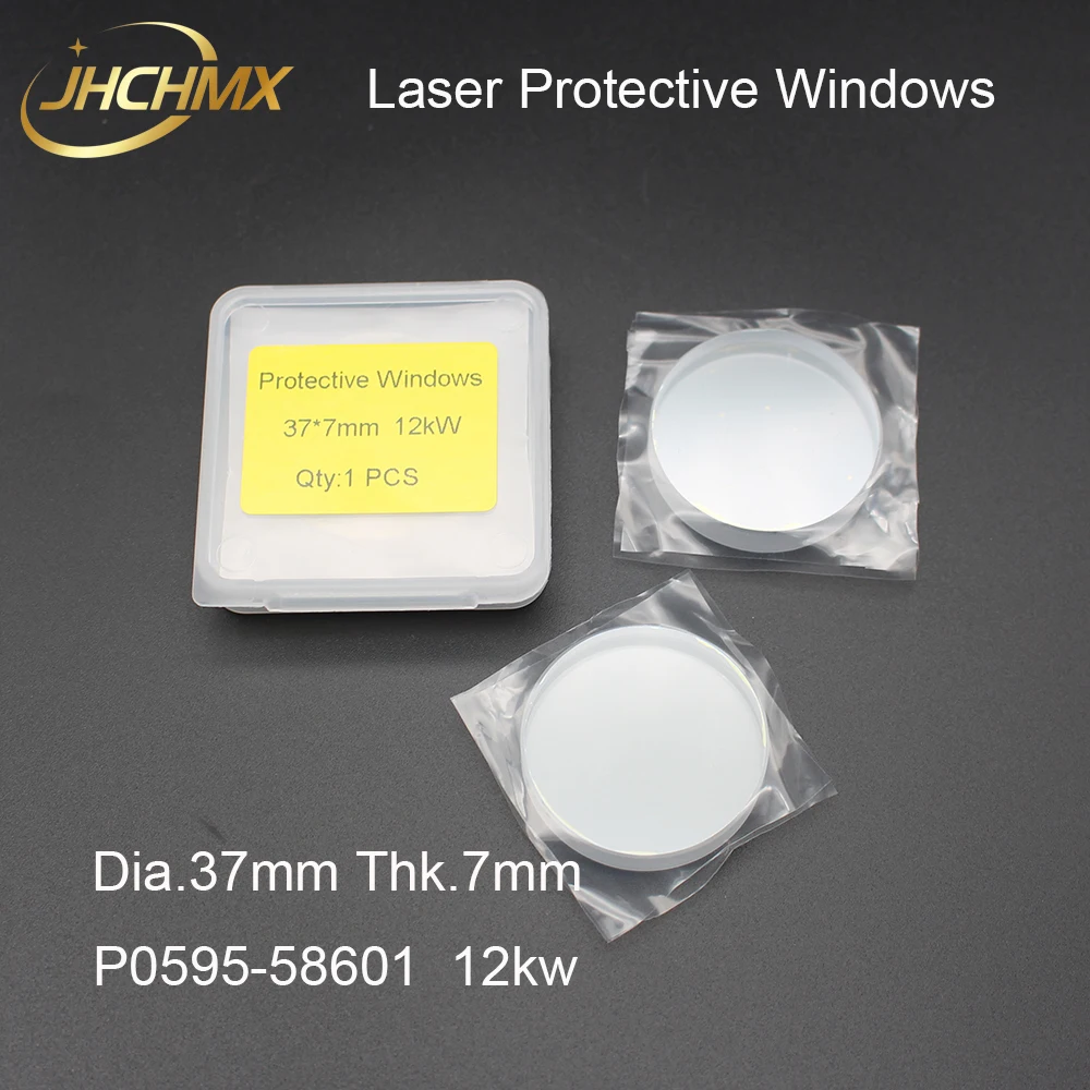 

JHCHMX High Power Fiber Laser Protective Windows/Lens 37*7mm P0595-58601 12KW For Pretitec Raytools WSX Fiber Laser Cutting Head