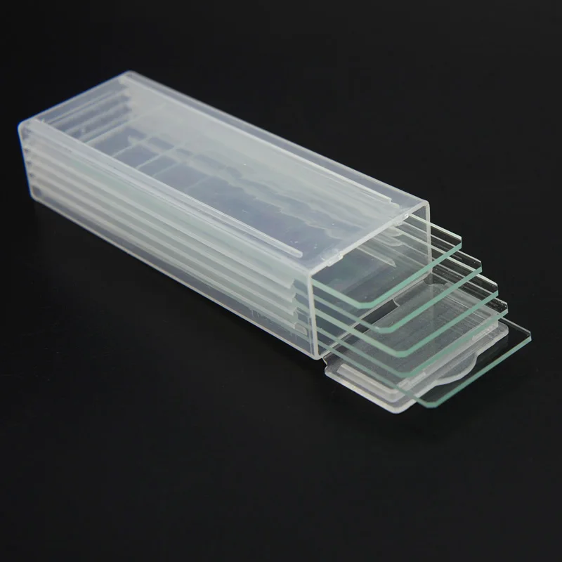 5pcs Blank Microscope Glass Slides Reusable Laboratorial Single Concave Cavity Slide 7103 Lab Consumables for Liquid Specimen