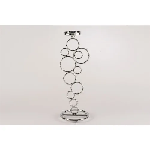 Mikasa Moor Silver Retro Candle Holder 14x41 cm