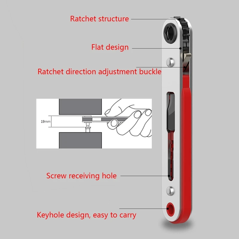 Mini Từ Tua Vít Ratchet Cờ Lê Góc 1/4 "Chuôi Lục Giác Cho Không Gian Hẹp Tự Làm Chuyên Nghiệp Dụng Cụ Cầm Tay